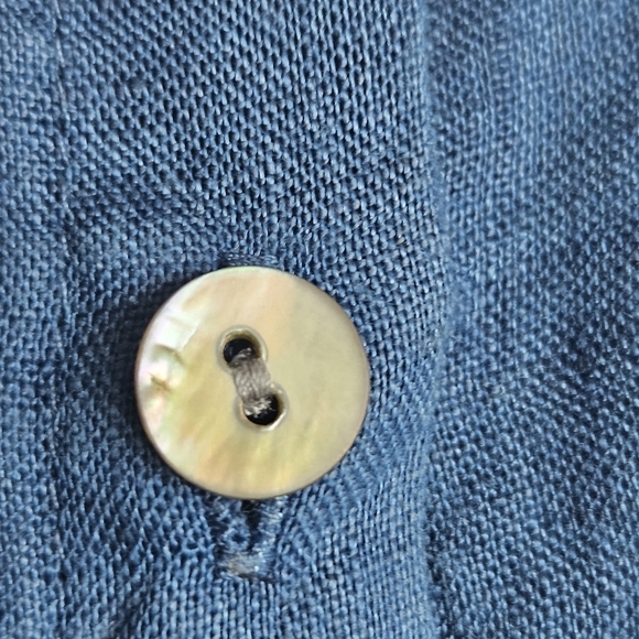 J. Jill Love Linen Top Tunic Shirt Button Down Large Lagenlook - Picture 4 of 10